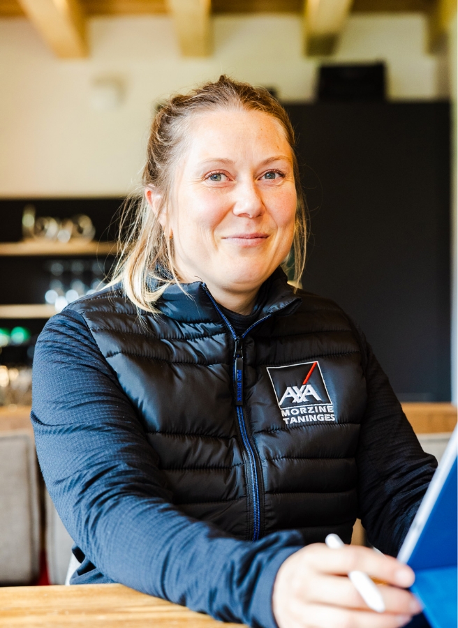 Caroline Thompson, chargée de clientèle – assurance de biens, protection sociale du dirigeant et placements.